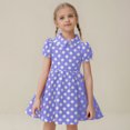 thumbnail image 1 of JUoaLXG Toddler Girls Casual Dresses Summer Party Sleeveless Gown Kid Dots Print Floral Children Princess Dress Sportwear,Purple,9-10 Years, 1 of 8