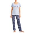 thumbnail image 1 of JV Apparel Women's and Women's Plus Short, Pant, and Sleep Top (3-Piece Set), 1 of 3