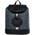 thumbnail image 1 of JV Deals Top Handle Leather Mini Backpack, Blue, 1 of 4