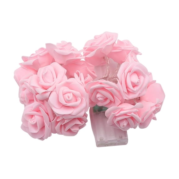 JVBTVB 10Led Rose String Lights Battery Operated, 59 Inch Red Flower Fairy Lights For Valentines Day Decor, Wedding Party Bedroom Decor, Diy Romantic Night Light & Home Ambience