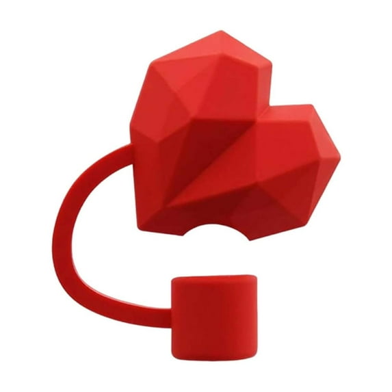 JVBTVB 10Mm Straw Stopper, Heart Shaped Straw Toppers For Valentine'S Day Decor, Cute Drinking Straw Cap Covers For Party Wedding Favors, Hygienic Dustproof Straw Accessories