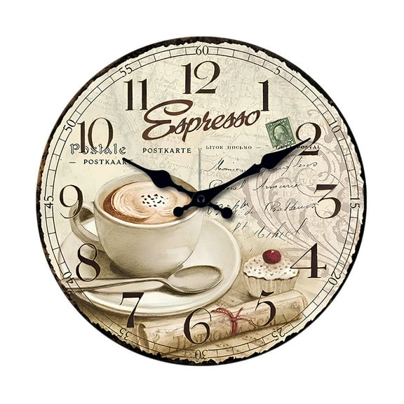 JVBTVB 12 Inch Silent Wall Clock, Decorative Wooden Clock with Novelty Design for Home Decor, Personalized Artistic Wall Decor for Living Room Bedroom