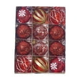 thumbnail image 1 of JVBTVB 12-Pack Shatterproof Christmas Ornaments Mixed Shape Glittering Ball Set for Xmas Tree Decorations, 1 of 6