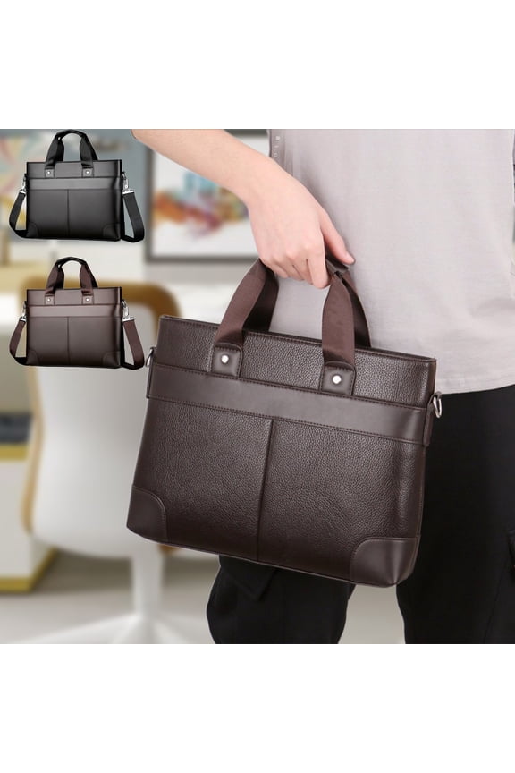 15.6 Inch Laptop Shoulder Bag for Men, Slim Water-Repellent Business Computer Briefcase, Lightweight Travel Tablet Case Fits Up to 15.6" Notebook, Work Office College Gifts