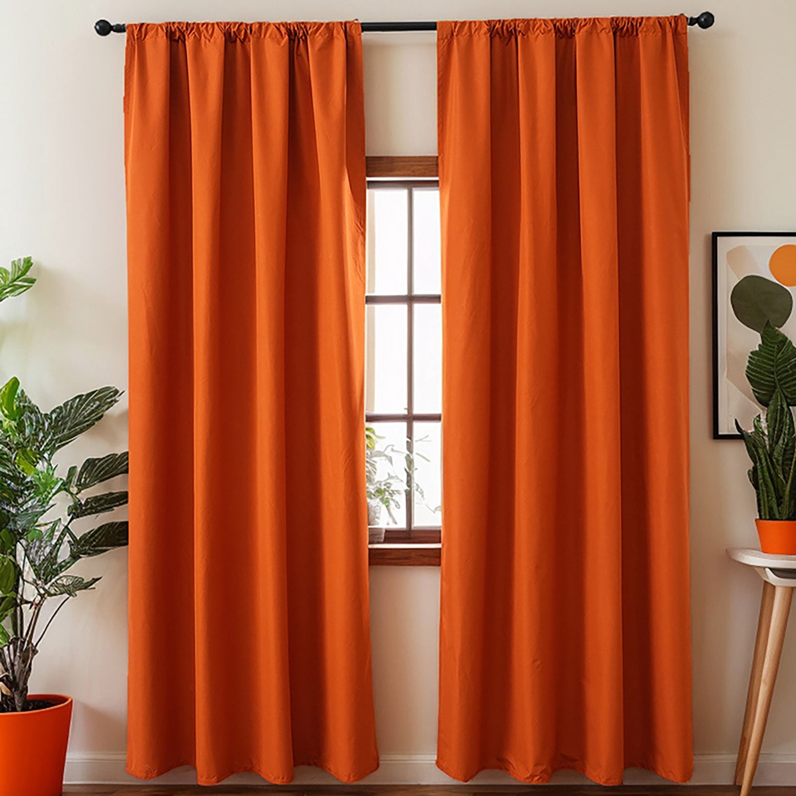 JVBTVB 2 Pack 100% Blackout Curtains for Bedroom - Thermal Insulated Energy Saving Solid Color Window Curtains, Ready Made Room Darkening Drapes (Set of 2 Panels)