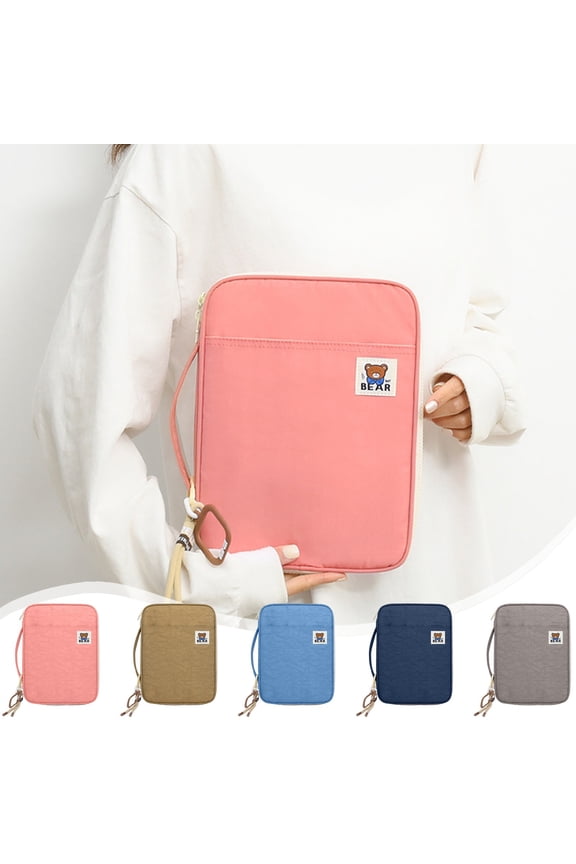 2-in-1 Tablet Sleeve & Electronics Organizer, Water Resistant Multi-layer Pouch for Business Travel, Fits 13-14 inch Laptop, Shockproof Carrying Case for Men Women, 13.78x10.24x1.57 in