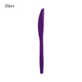 thumbnail image 1 of JVBTVB 20 Pack Purple Plastic Cutlery Set, Disposable Silverware With Diamond Pattern Handle For Valentine'S Day Wedding Birthday Party Supplies, Heavy Duty Flatware Knife Fork Spoon For Dinner, 1 of 6