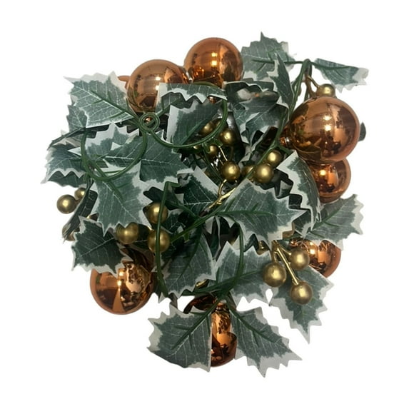 JVBTVB 200cm Battery Powered LED Copper Wire Christmas Lights with Berries - Indoor Outdoor Waterproof Fairy String Lights for Christmas Tree Home Party Wedding Decorations