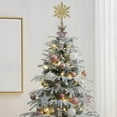 thumbnail image 1 of JVBTVB 3D Hollow Star Christmas Tree Topper with Sparkling Fleecy Layout, Easy Clip-On Installation for Holiday Decor (Gold/Red/Silver), 1 of 6