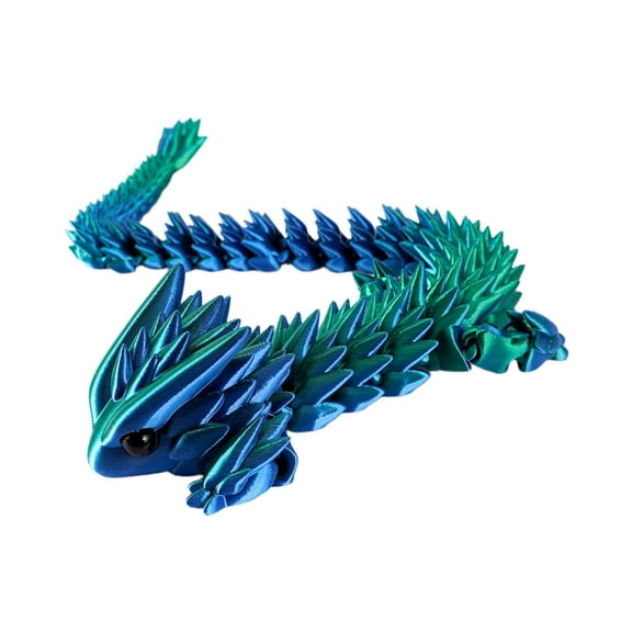 JVBTVB 3D Printed Articulated Dragon Figure, Poseable Collectible Statue Gift with High Detail, 12 Inch Dragon Model for Display Desk Home Decor