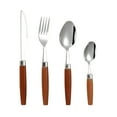 thumbnail image 1 of JVBTVB 4-Piece Steak Knife and Fork Set, 304 Stainless Steel with Wood Grain Handle for Steak, Dinner, Kitchen & Restaurant Use, 1 of 6