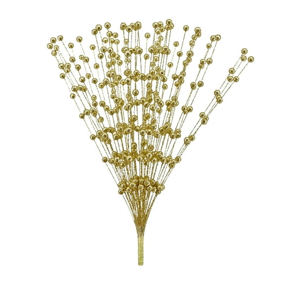 JVBTVB Artificial Glitter Berry Picks for Christmas Tree Decor, 15.75 Inch Sparkling for Vase Filler, Wreath Crafts, and Holiday Decor