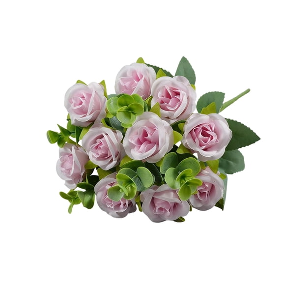 JVBTVB Artificial Rose Bouquet Fake Flowers For Weddings Valentine'S Day Decor, 11. 8 Inch Realistic Faux Floral Stems For Home Table Centerpiece, Bridal Shower Party Arch Decoration