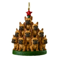 JVBTVB Christmas Dog Ornament Acrylic Cute Puppy Hanging Pendant for Christmas Tree Festive Holiday Decor Gift