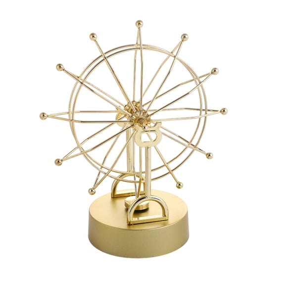 JVBTVB Christmas Ferris Wheel Decoration with LED Lights – 8.85" Metal Holiday Ornament for Home, Tabletop, Kids Room & Party Décor, Includes USB Charging Cable & Warm White Fairy Lights