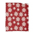 thumbnail image 1 of JVBTVB Christmas Flannel Throw Blanket Red Snowflake Pattern 50x78 Inches Soft Warm Fleece Blanket for Couch Bed Office Holiday Decor, 1 of 6