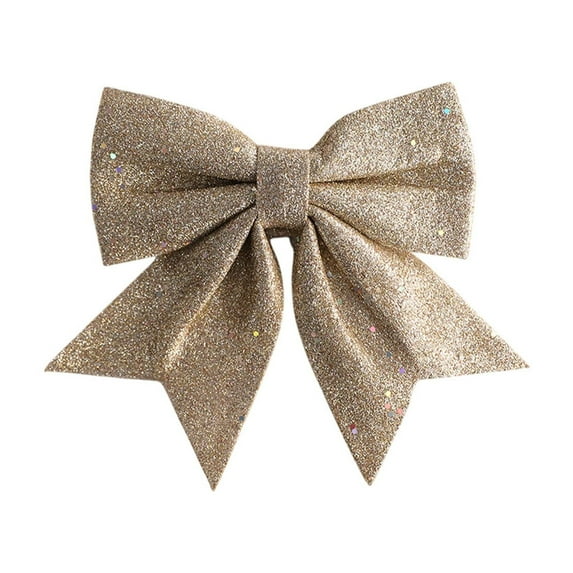 JVBTVB Christmas Glitter Bow Decorations 2-Pack, 15 Inch Large Foam Bows for Tree Topper, Gift Wrapping, wreath, Mantel & Holiday Festive Decor
