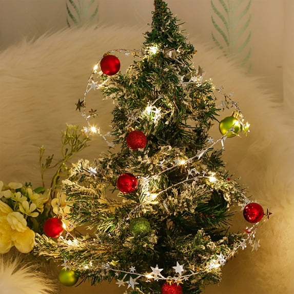 JVBTVB Christmas LED String Lights 20ft, Multicolor Holiday Light String for Indoor Outdoor Christmas Tree, Window, Porch, Garden Party Decor