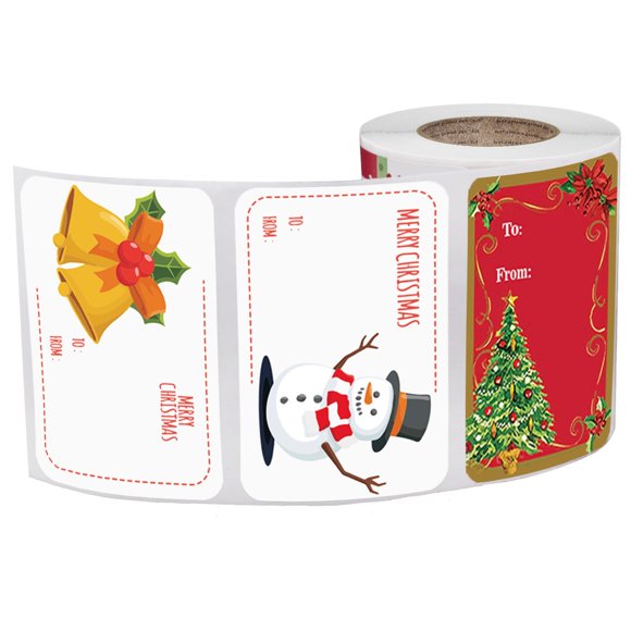 Holiday Holly Personalized Address Labels - 144 Self-Stick Return Labels, 1 1/8" X 2 1/4", Custom Text