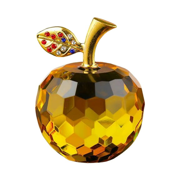 JVBTVB Crystal Apple Ornament for Home Decor, Elegant Crystal Figurine for Living Room, Wine Cabinet, Shelf and Tabletop Decor