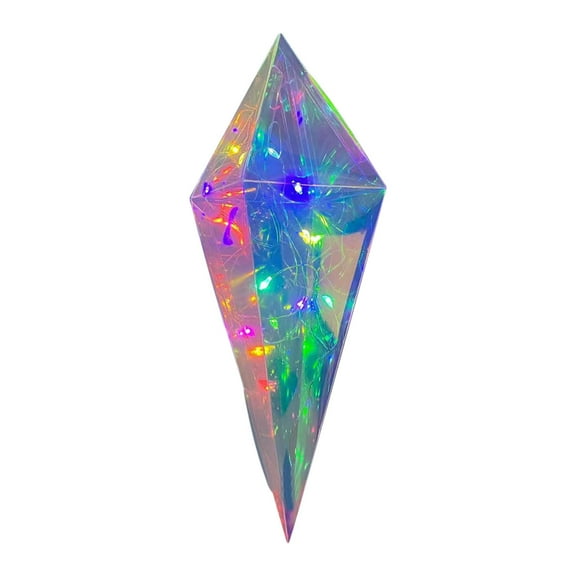 JVBTVB Crystal Christmas Tree Lights Decorations  Shatterproof Acrylic Icicle & Snowflake Pendants for Indoor Outdoor Holiday Party, Wreath, Ceiling & Chandelier Hanging Ornaments