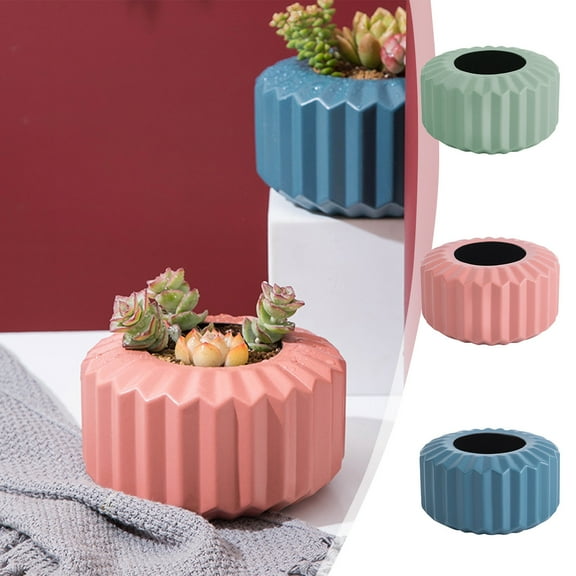 JVBTVB Decorative Vase for Flowers, Plastic Imitation Glazed Pot for Home Decor, Living Room Centerpiece, Dried Flower Arrangement, Modern Farmhouse Decor, 4.92"x4.92"x3.15" Inch Small Vase