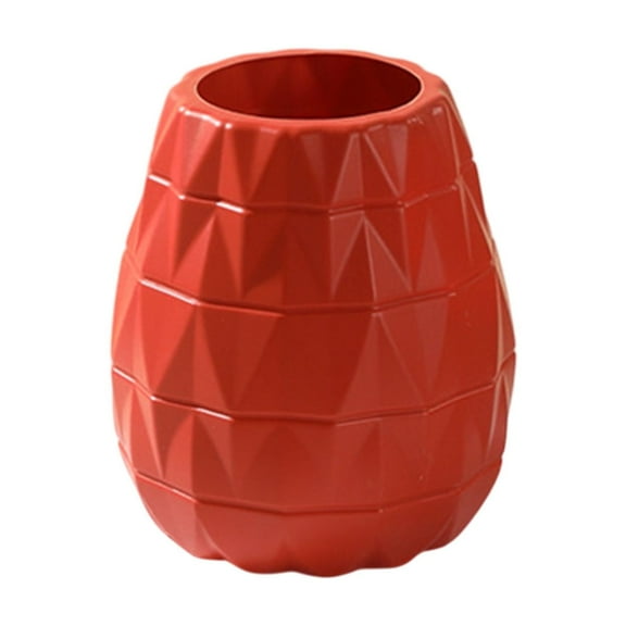 JVBTVB Decorative Vase, Plastic Vase with Glazed Look for Home Decor, Faux Ceramic Flower Arrangement Centerpiece for Dried and Fresh Flowers, 5.9 Inch