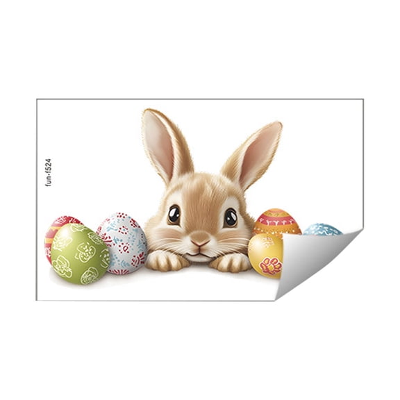 JVBTVB Easter Bunny Static Cling Window Decals, Double Sided Reusable Easter Decorations for Home, Party, Classroom, Glass Door and Window Decor, Wall Sticker