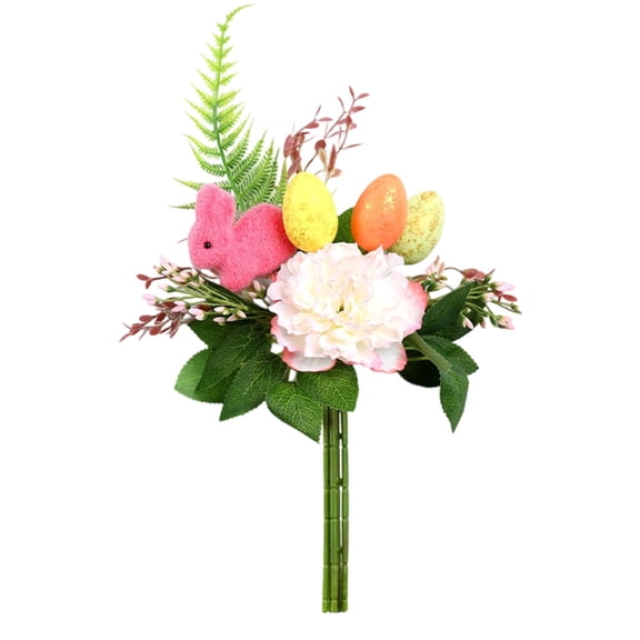 JVBTVB Easter Egg Stem Sticks, 6 Pieces Colorful DIY Easter Egg Picks for Bouquet, Easter Decorations for Home Party, Easter Basket, Centerpiece Arrangement