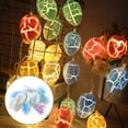 thumbnail image 1 of JVBTVB Easter Egg String Lights 10 LED Crackled Egg Fairy Lights, 1.5m Battery Operated USB Powered Flexible Wire Lights for Easter Decor, Party, 1 of 2