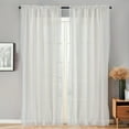 thumbnail image 1 of JVBTVB French Door Curtains 40x25 Inch Thermal Insulated Rod Pocket Panels for Sliding Doors & Windows, Solid Color Polyester Drapes Ready to Hang, 1 of 8