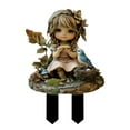thumbnail image 1 of JVBTVB Garden Gnome Stake 2D Flat Metal Outdoor Yard Decor for Flower Beds, Potted Plants & Lawn Ornament, Weather-Resistant Garden Art, 1 of 7