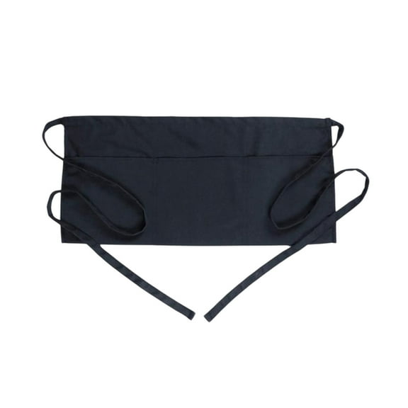 JVBTVB Half-Length Work Apron with Double Pockets - Durable Quick-Dry Polyester for Kitchen, Barbecue, Restaurant, Waiter, Gardening - 23.6x11. 8 Inches