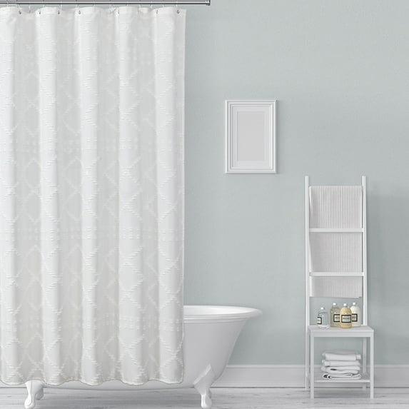 JVBTVB Hotel Shower Curtain Water Resistant Polyester Fabric - Cut Flower Print, 70x70 Inch Extra Large with 12 Hooks for Bathroom Decor