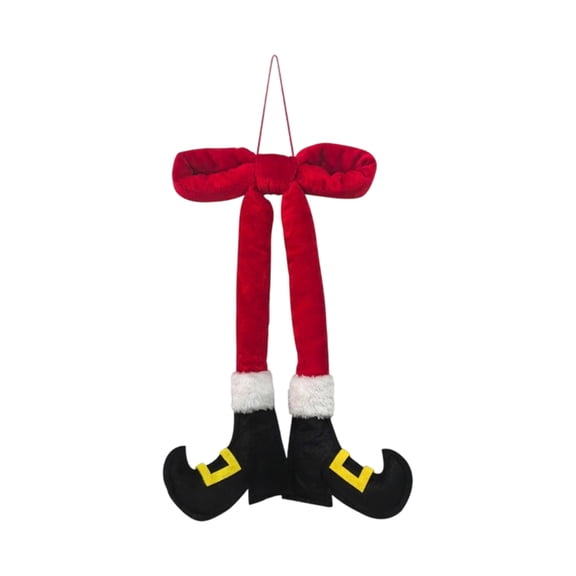 JVBTVB Large Red Velvet Christmas Elf Bow for Tree Decorations, Wrinkle-Resistant Holiday Gift & Wedding Arch Decor