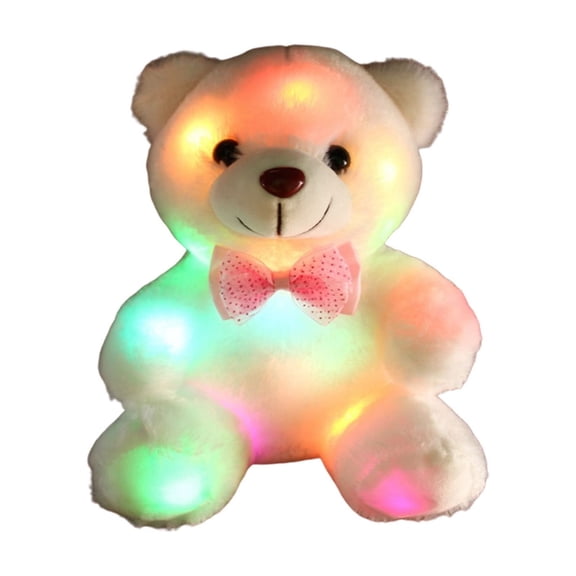 JVBTVB Light Up Pillow, Glow In The Dark Stuffed Animal, Soft Led Night Light Plush Bear Cute Valentine'S Day Gifts For Kids Adults, Washable Birthday Present Bedroom Decor