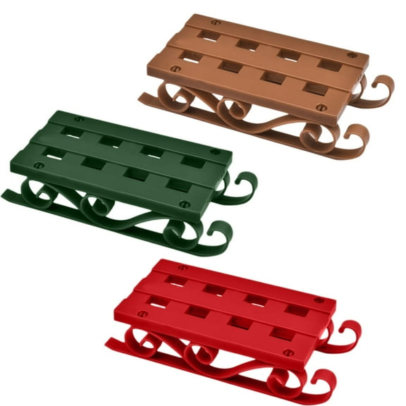 JVBTVB Mini Santa Ski Set DIY Christmas Decor - 4 inch Unpainted Tabletop Ornaments for Village Display, Holiday Craft Assembly