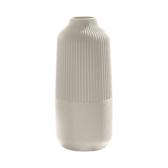 JVBTVB Modern Decorative Vase for Pampas Grass, Dried and Fresh Flowers, Home Decor, Shelf Centerpiece, Wedding, Office Desk - 9.8 Inch Tall, Sturdy Plastic
