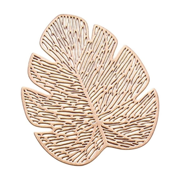 JVBTVB Monstera Coaster PVC Heat-Resistant Laser-Cut Drink Mat for Coffee Tea Table Protection, 4.7x3.9in, Holiday Gift Ideas
