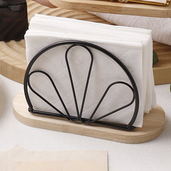 JVBTVB Napkin Holder, Metal Modern Napkin Rack for Kitchen Table and Countertop, Space Saving Vertical Design for Easy Dispensing, Holds Cocktail & Dinner Napkins, for Indoor Outdoor Use