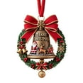 thumbnail image 1 of JVBTVB Nostalgic Christmas Bells Ornament Set with Santa and Reindeer - Festive Hanging Decorations for Tree and Home, 2.75 inch Holiday Gift, 1 of 2