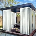 thumbnail image 1 of JVBTVB Outdoor Curtain Waterproof Transparent for Patio Terrace, 84x52in with Metal Hooks, Durable Easy to Clean Shade Ventilation, 1 of 6