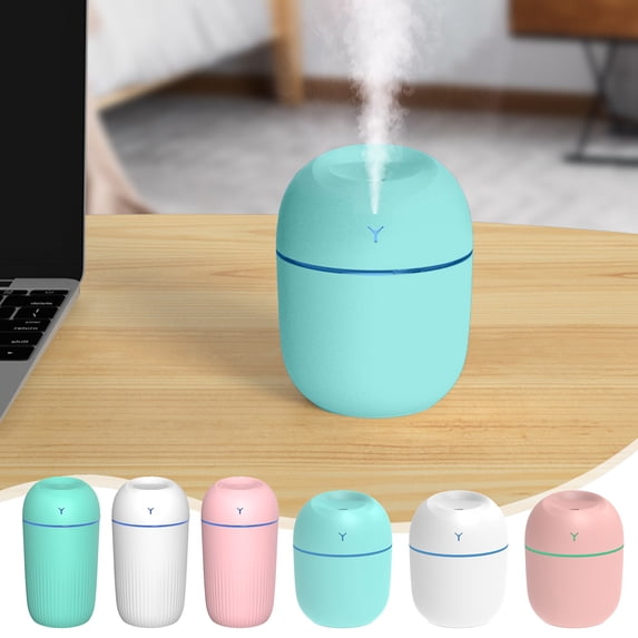 JVBTVB Portable Mini Humidifier with Auto Shut-Off & Mood Light for Bedroom, Office, Car, Travel Use - 220ml/420ml USB-Powered Quiet Operation