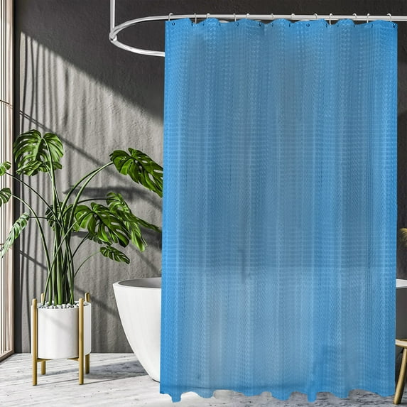 JVBTVB Premium EVA Shower Curtain Liner with Weighted Magnets, Clear Colorful Waterproof Bathroom Curtain, 70x70 Inches - Durable & Rustproof