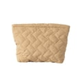thumbnail image 1 of JVBTVB Quilted Cosmetic Bag Handbag with Intricate Patterns Portable Travel Makeup Pouch Ins Style Pencil Case Zipper Closure Polyester 10.63 Inch, 1 of 9