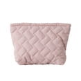 thumbnail image 1 of JVBTVB Quilted Cosmetic Bag Handbag with Intricate Patterns Portable Travel Makeup Pouch Ins Style Pencil Case Zipper Closure Polyester 10.63 Inch, 1 of 8