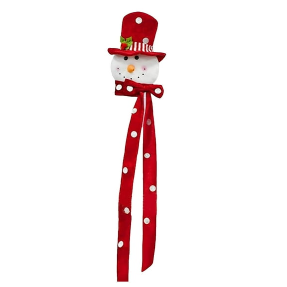 JVBTVB Snowman Christmas Tree Topper Ornament – Festive Holiday Tree Topper Doll for Indoor Christmas Decor, Whimsical Winter Snowman Decoration for Home & Family Gift, Reusable Year After Year