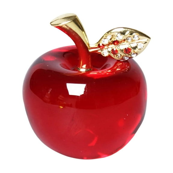 JVBTVB Sparkling Crystal Apple Christmas Ornament with Gift Box, Festive Home Decor for Christmas Eve, Birthday Collectible Gift Idea