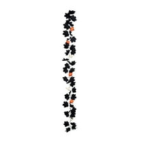 JVBTVB Spooky Halloween Garland with Pumpkin, Skeleton Hands & Maple Leaves - 68.9in/78.74in Fall Decor for Door, Mantel, Staircase - Reusable Holiday Party Decoration