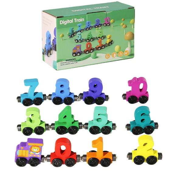 JVBTVB Toys, Children's Track Tractor Magnetic Little Train Baby Early Education Puzzle Boy Assembly ToyHoliday Gifts